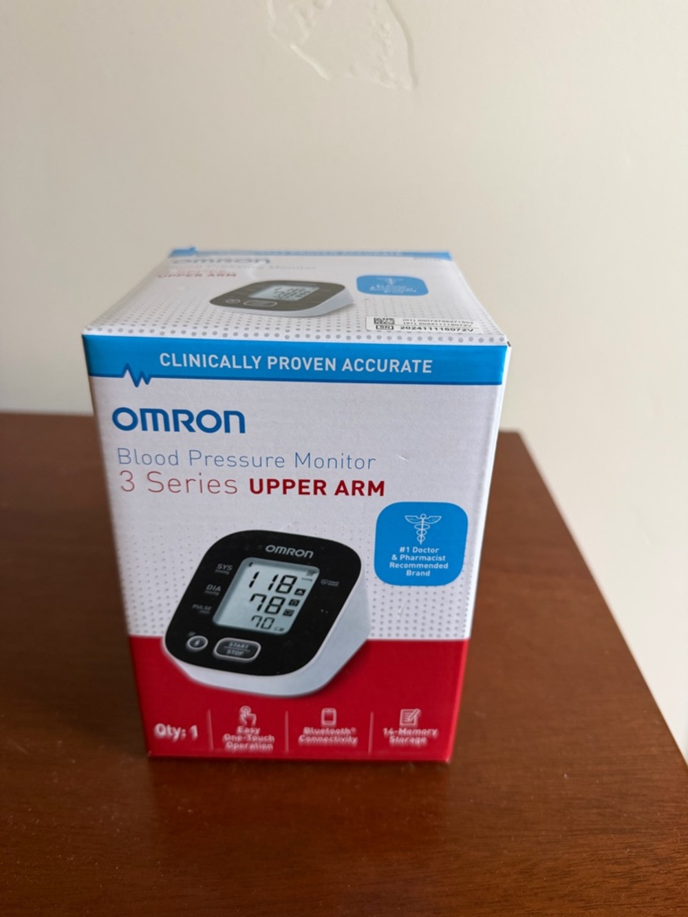 Omron 3 Series Upper Arm Blood Pressure Monitor - White/Black